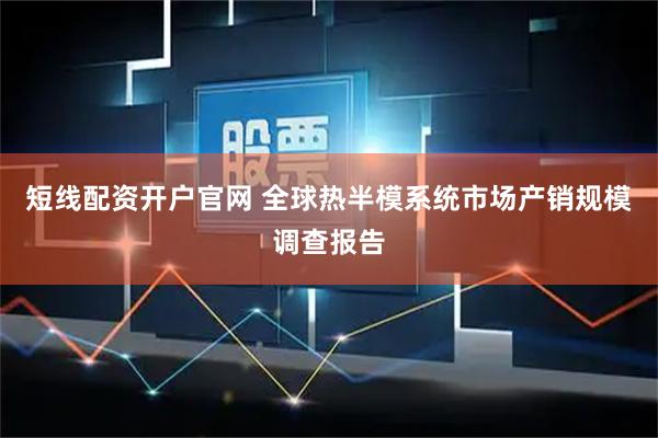 短线配资开户官网 全球热半模系统市场产销规模调查报告